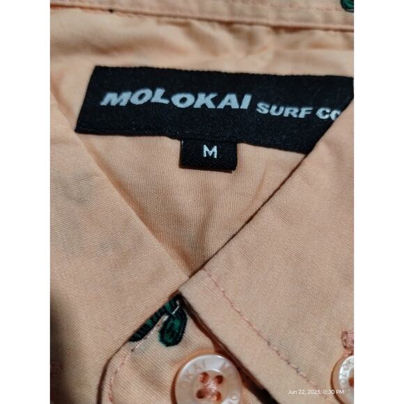 Molokai Surf Co Mens Medium Cattle Skull Cactus Grungecore Button Down Shirt - Picture 5 of 6